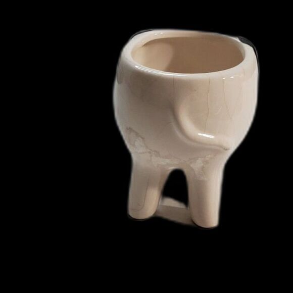 Furry Friends Planter Black and White Dog by Shey West - Picture 4 of 6